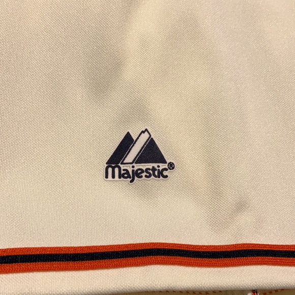 MLB GIANTS Jersey. Majestic XL Cream Blk Orange. Make an offer if you like it. - Picture 6 of 8